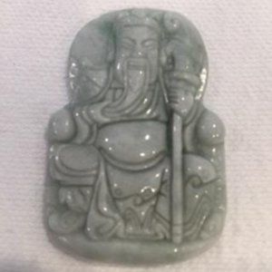 NATURAL A JADE GONG GOD OF SWORD PENDANT